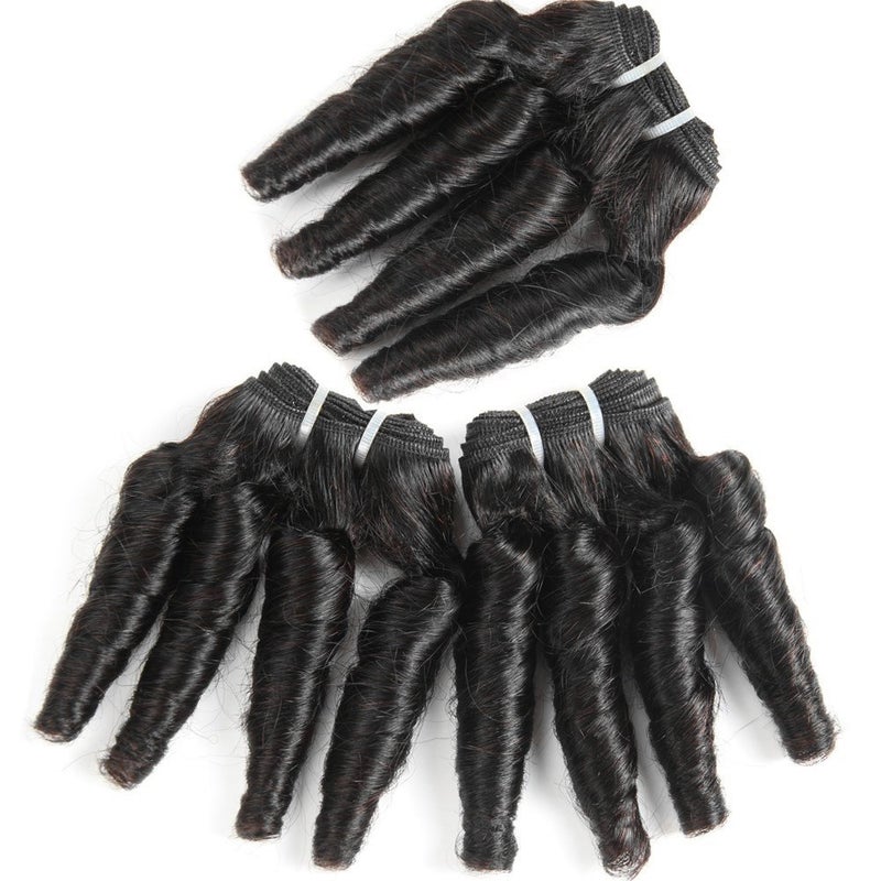 Molefi Brazilian Funmi Hair 3 Bundles burmese curly bundles human hair Short Curly Weave 9A Unprocessed Brazilian Human Hair Extensions 100g/pc Full Head Natural Color (12" 12" 12") - Image 2